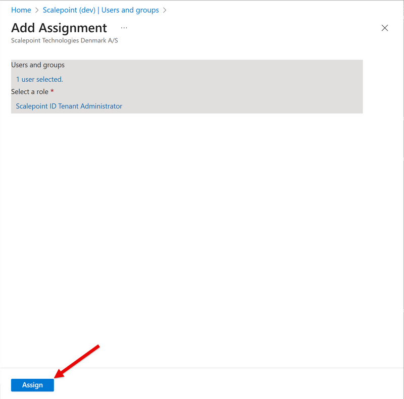 Add app role assignment